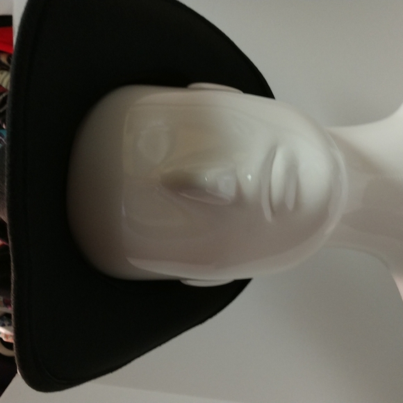 Unisex Black Western Cowboy Hat  Silver-tone Conch Faux Leather Strap - Picture 6 of 17